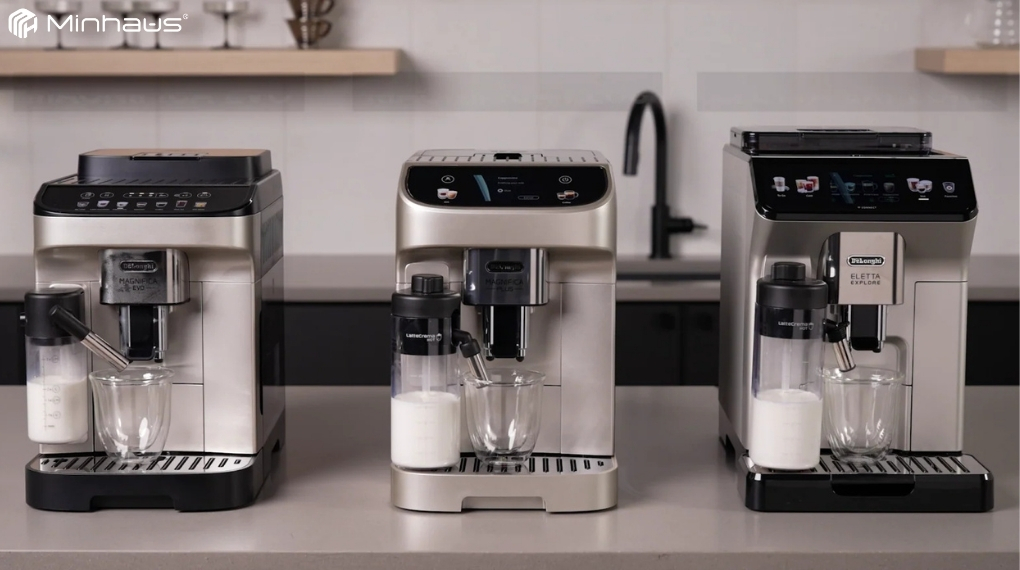 Có nên mua máy pha cà phê De'Longhi Magnifica Evo? Đánh giá chi tiết 1 Máy pha cà phê De’Longhi