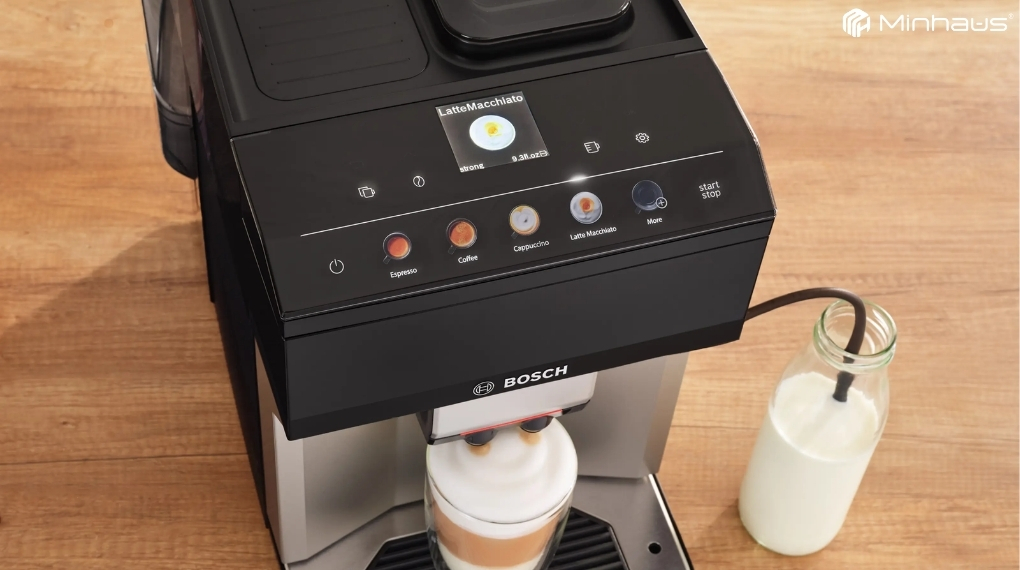 Review chi tiết máy pha cà phê Bosch TPE40307 Series 4 VeroCafe 8 Máy pha cà phê Bosch TPE40307 Series 4 có mức giá cao hơn so với các dòng máy pha viên nén