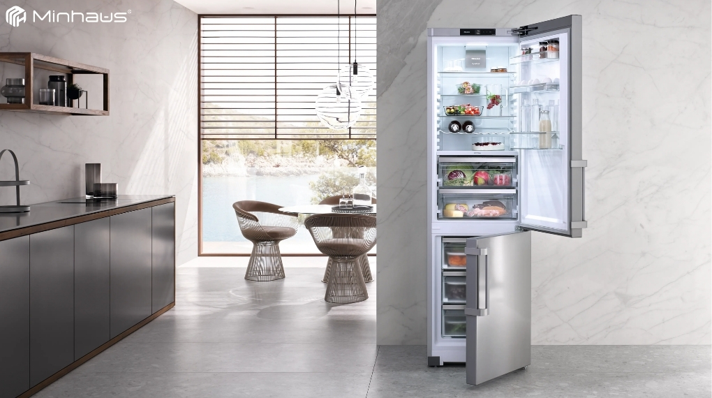 Tổng hợp thông số kích thước tủ lạnh Miele phổ biến hiện nay 4 Tủ lạnh Miele độc lập với ngăn đông phía dưới