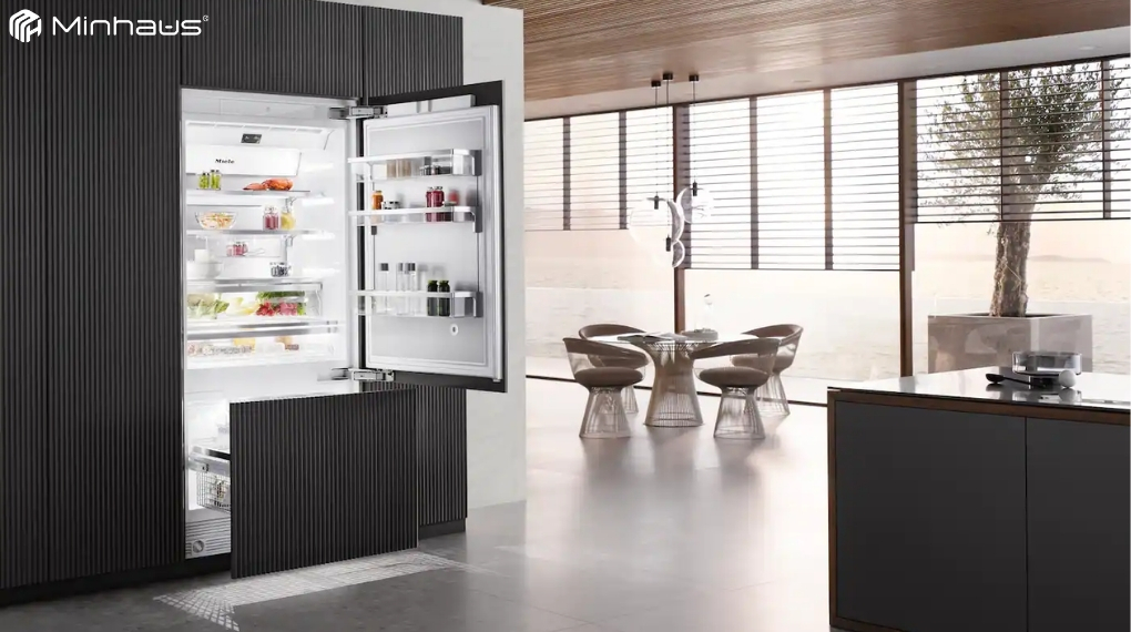 Tổng hợp thông số kích thước tủ lạnh Miele phổ biến hiện nay 10 Tủ lạnh Miele MasterCool tích hợp ngăn mát bên trên và ngăn đông bên dưới